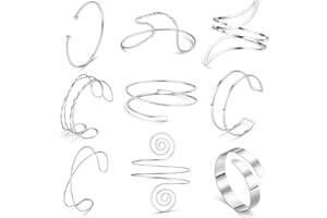 SAMOCO 9Pcs Gold Arm Cuff Jewelry for Women Upper Arm Cuff Bracelets Bangle Armlet Adjustable Armband Cuff Bracelet Set Jewelry