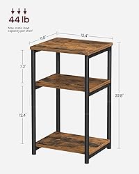 VASAGLE Side Table, Small End Table, Tall