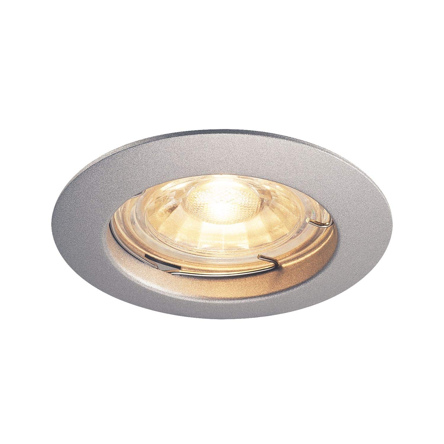 SLV Recessed Ceiling Light Pika/spot, floodlight, Ceiling Spotlight, Ceiling Light, recessed Light LED, Indoor Lighting / GU10 50W Grey