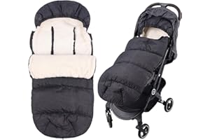 KERHAND Waterproof &Thicken Universal Stroller Cover Winter,Stroller Footmuff Bunting Bag for Warm Strollers Muff,Stroller Ac
