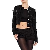 Forever 21 Womens Bow & Faux Pearl Cardigan Sweater