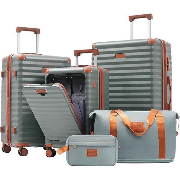 Amazon.com | Merax Luggage Sets 3 Piece Front Opening, Hardside
