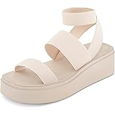 CUSHIONAIRE Women's Pixar stretch platform sandal with +Memory Foam