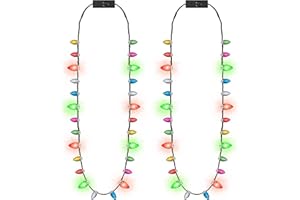 TRAPLACE 8 Lighting Bulbs Strawberry Christmas Necklaces, Lighting Up Christmas Necklaces Party Accessories Party Favors Ugly Sweater Party Decorations Supplies