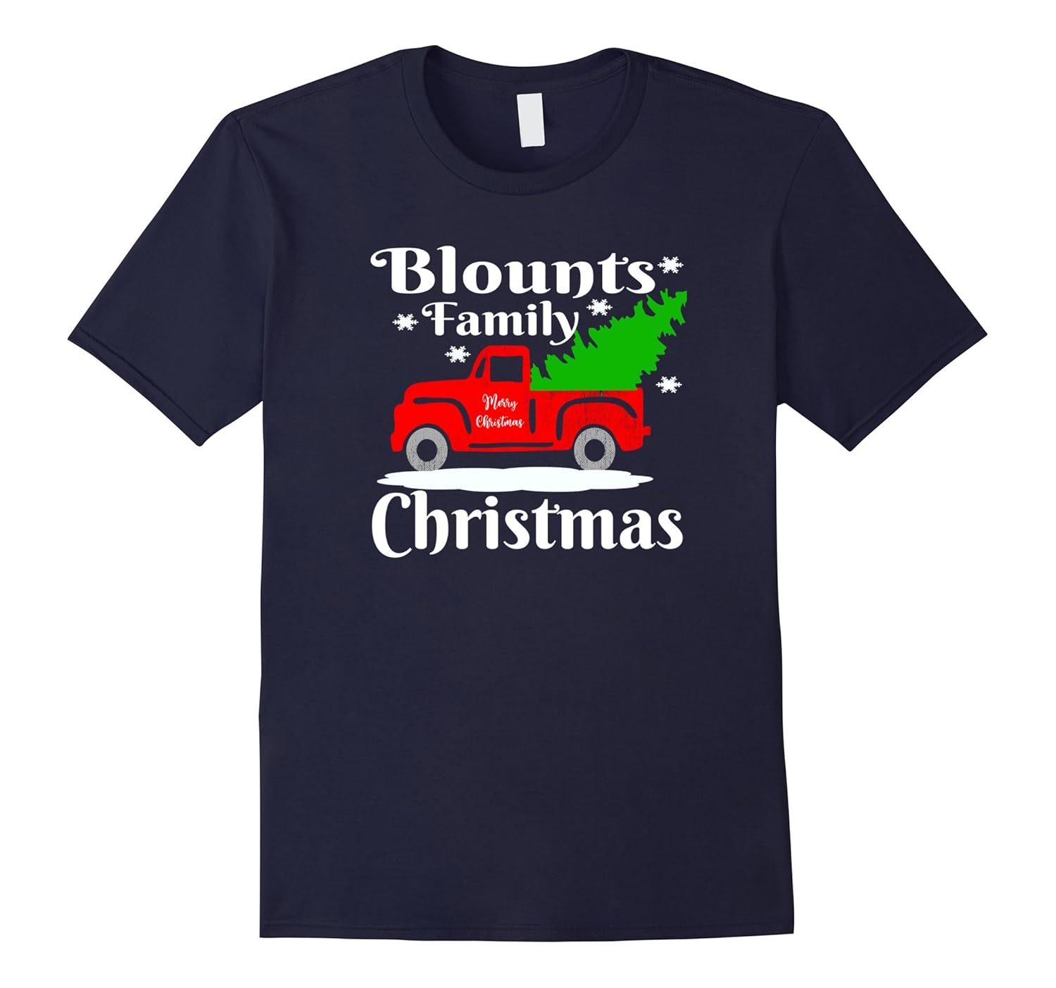 Blounts Family Christmas Shirt Old Red Truck Christmas Tree-ANZ