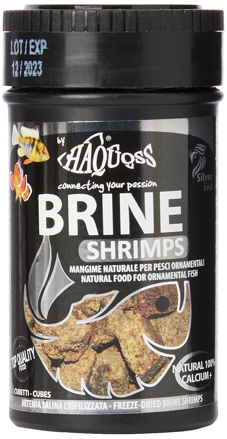 Haquoss Brine Shrimps Freeze Dried Natural Food for Freshwater and Marine Fish 100ml/8gr