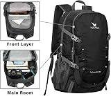 Pokarla 40L Foldable Rucksack Travel Hiking Daypack Lightweight Black view 3
