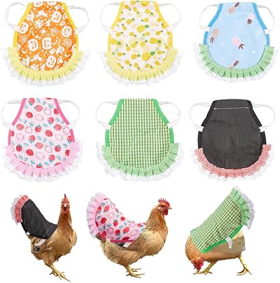 CRASPIRE 6pc Chicken Saddle Black Waterproof Poultry Saver Hen Feather