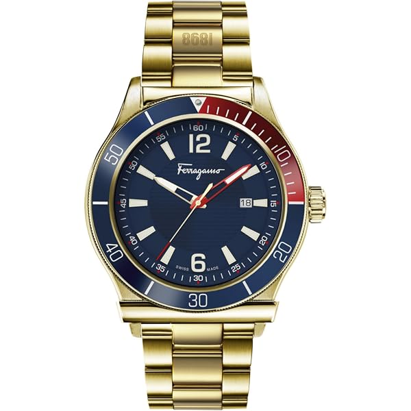 Amazon.com: Ferragamo F-80 GMT Worldtime Men's Watch, Swiss Made