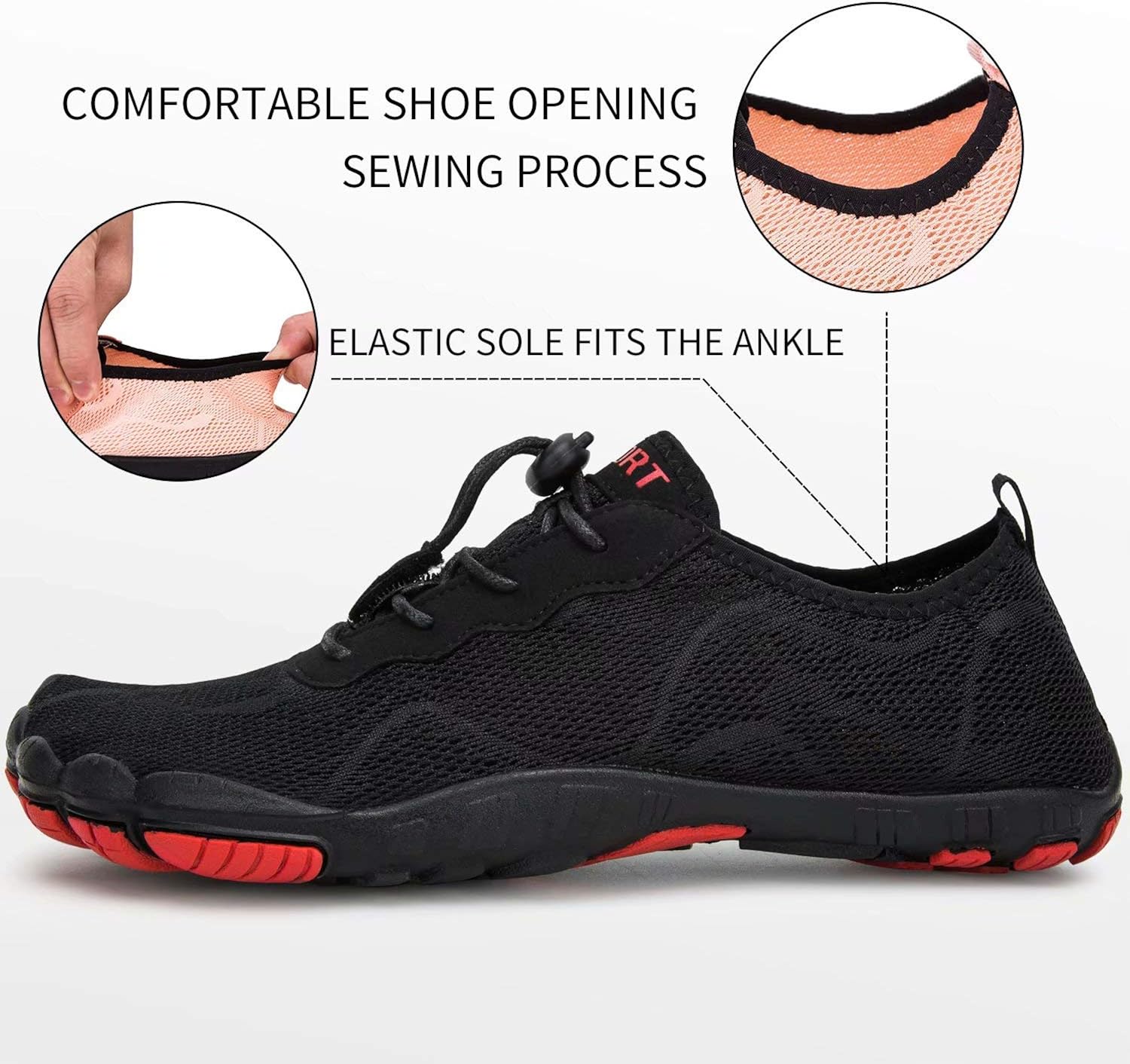  | Water Shoes for Men and Women Barefoot Quick-Dry Aqua Sock Outdoor Athletic Sport Shoes for Kayaking, Boating, Hiking, Surfing, Walking | Water Shoes