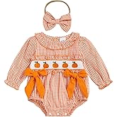 Baby Girl Christmas Outfit Santa Embroidery Bubble Romper Long Sleeve Plaid Ruffle Onesie Christmas Clothes
