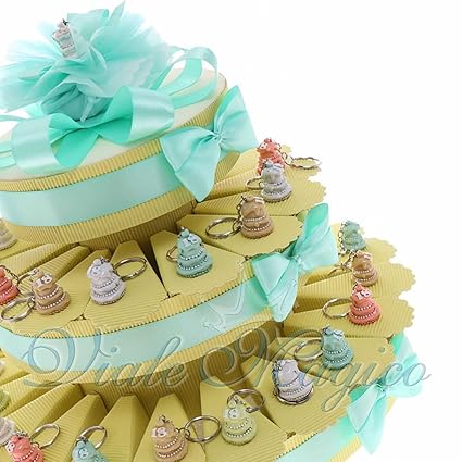 Bomboniere Compleanno Segnaposto Portachiavi Torta Pastello 18 Anni Ragazzo Ragazza Spedizione Gratuita 60 Pezzi