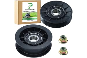 POSEAGLE GX20286 V Idler Pulley with GX20287 Flat Idler Pulley Replaces GX20286 AUC20392 GX20287 AUC20393 for John Deere D110