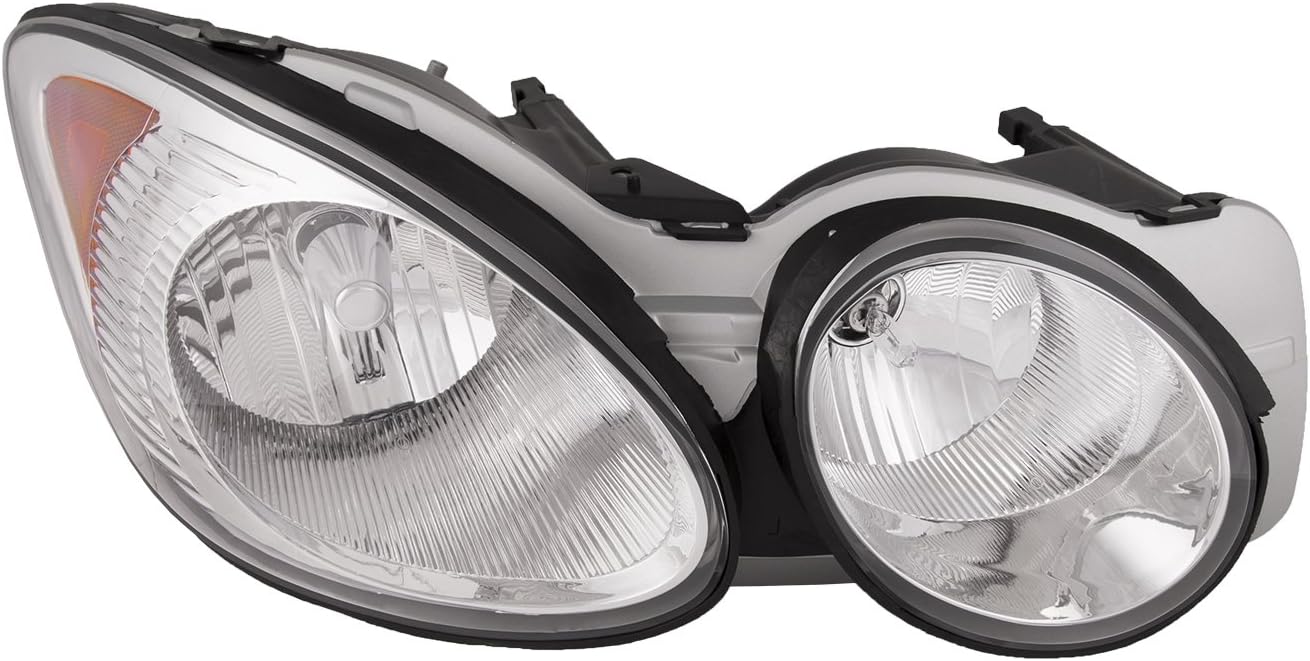 Amazon Com Headlightsdepot Chrome Housing Halogen Headlight Compatible With Buick Lacrosse 2005 2008 Includes Right Passenger Side Headlamp Automotive