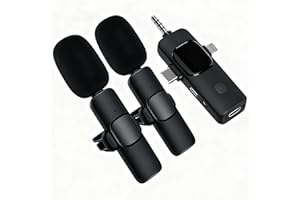 3-in-1 Wireless Microphone, Plug-and-Play for Vlogging, Live Streaming, Podcasts & Video Recording