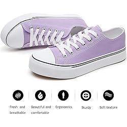 FRACORA Womens White Black Canvas Sneakers Low Top