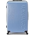 Calvin Klein Women's Hard Side Upright Luggage Spinner Light Weight Suitcase, Forever Blue, Large
