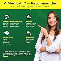 Theluckytag Upgraded QR Code Medical ID Bracelets