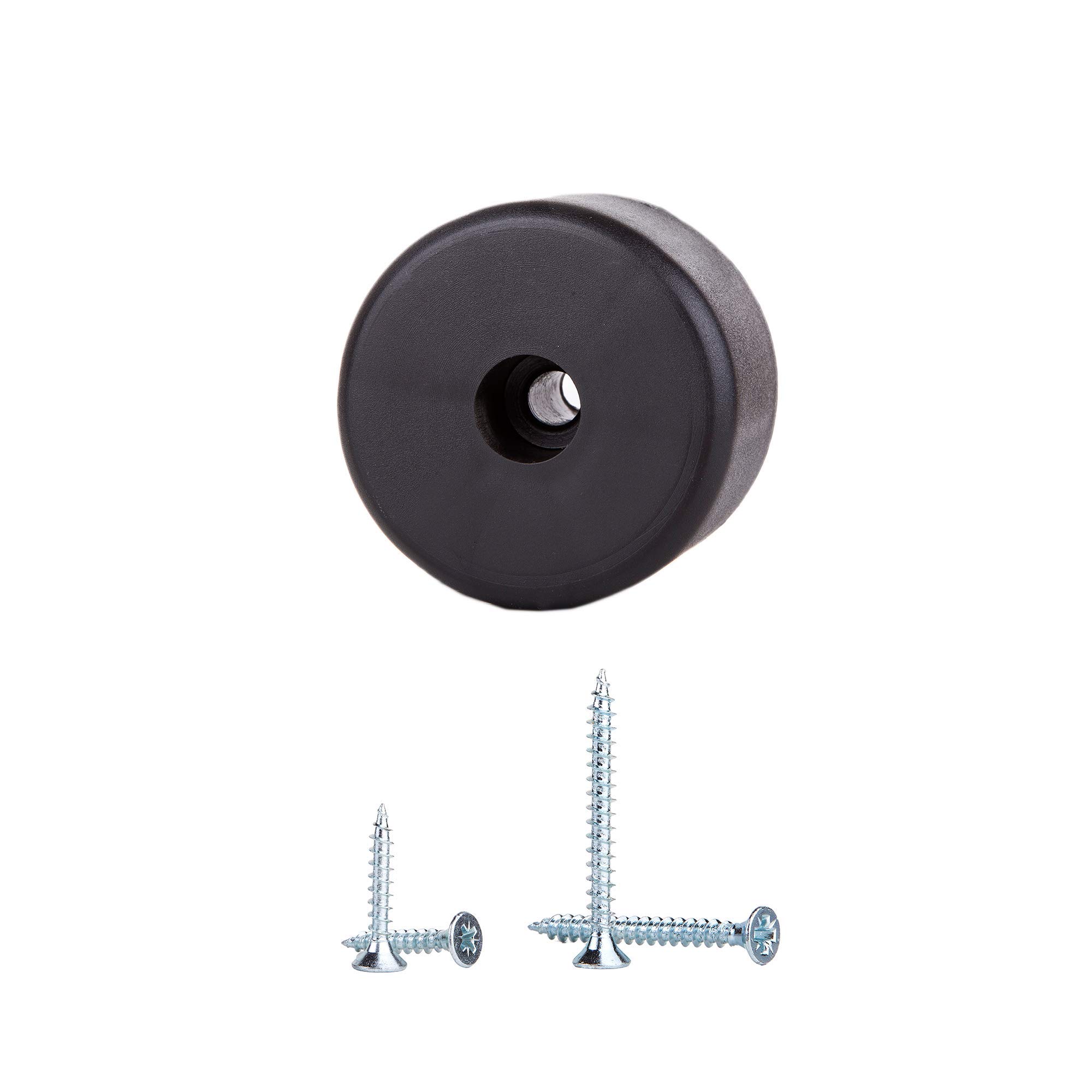 (Pack of 50 pcs) 50 mm Diameter Furniture Legs Round, Height 35 mm, Material Plastic, Screws Included (50)