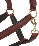 LeMieux Anatomic Headcollar Brown Padded Leather & Metal Fittings Full view 2
