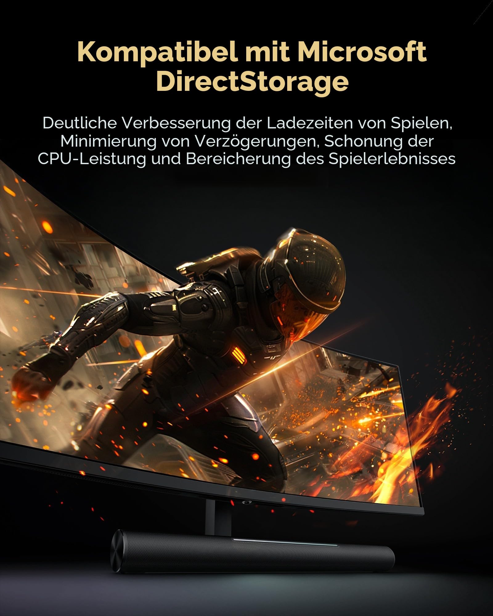 Lexar SSD 4TB PCIe 5.0 Gen5 NVMe SSD - Bis zu 14.000MB/s, Erweiterte Thermokontrolle, DirectStorage-SSD für AI-Lasten, Gaming & Content-Erstellung Laptop/PC 6