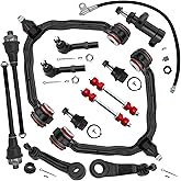 13pc 4WD Front End Suspension Upper Control Arm Kit with Polyurethane for Chevy Silverado GMC Sierra 1500, Suburban 1500 Taho