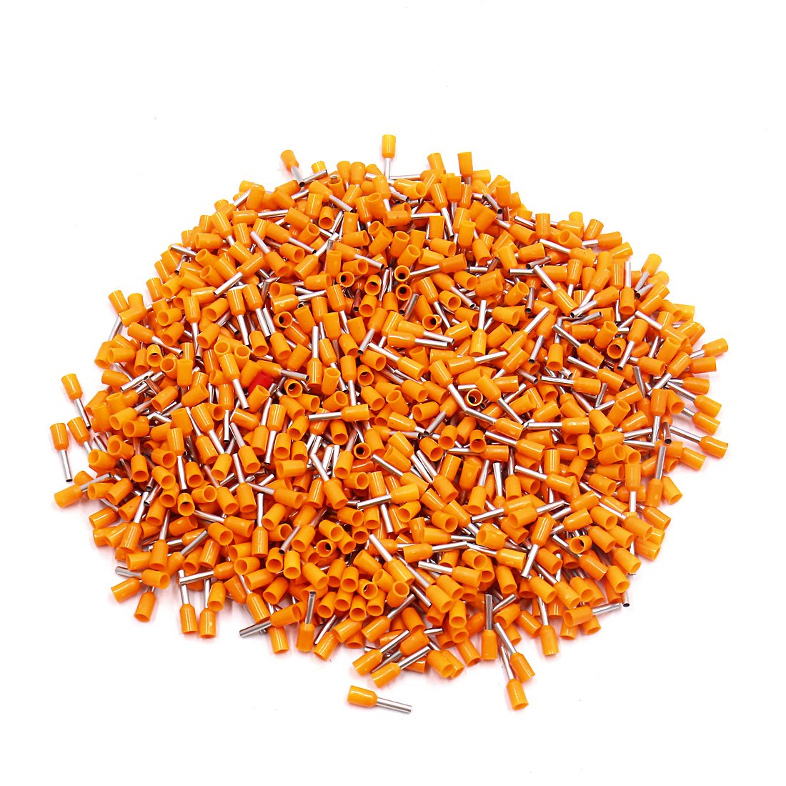 sourcingmap 1000pcs AWG18 1mm2 Insulated Cord End Terminal Wire Ferrules Orange
