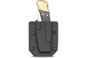 Clip & Carry Kydex Sheath for The Buck 110 & Buck 112 Folding Pocket Knife - Made in USA - Belt Holster Case - Black