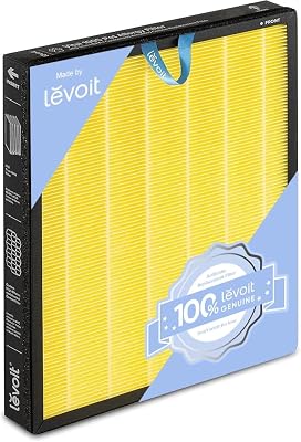 LEVOIT Genuine Vital 100S-P Air Purifier Pet Allergy Replacement Filter, Supports HEPA Sleep Mode, High-Efficiency Activated Carbon Filters, Vital 100S-RF-PA , 1 Pack, Yellow