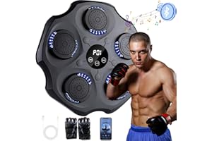 WOTHFAV Music Boxing Machine Wall Mounted for Home Workout, Smart Bluetooth Electronic Punching Equipment with Boxing Gloves, Digital Target Training Boxing Machine for Adults and Kids, Gifts for Him, Her