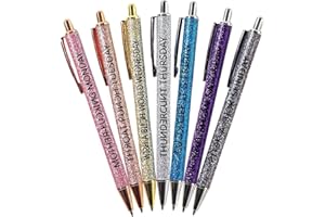 DMKYDM Funny Pen 7 Days of The Week Spoof Fun Pen, Fun Ballpoint Pen to Describe State of Mind for ​Each Day Week Glitter Pen Funny Office Gifts (7 pcs)