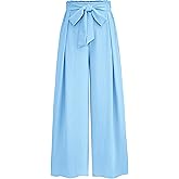 PRETTYGARDEN Women's Wide Leg Work Pants Business Casual High Waisted Loose Palazzo Trouser Summer Clothes
