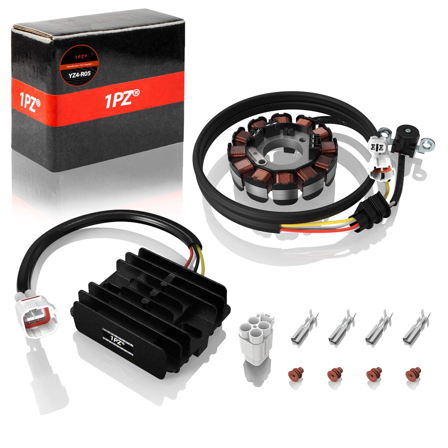 Photo 1 of 1PZ YZ4-R05 Magneto Generator Stator Voltage Regulator Charging System Replacement for Yamaha YFZ450 2004-2013 5TG-81410-01-00 5TG-81410-00-00 5TG-81410-02-00