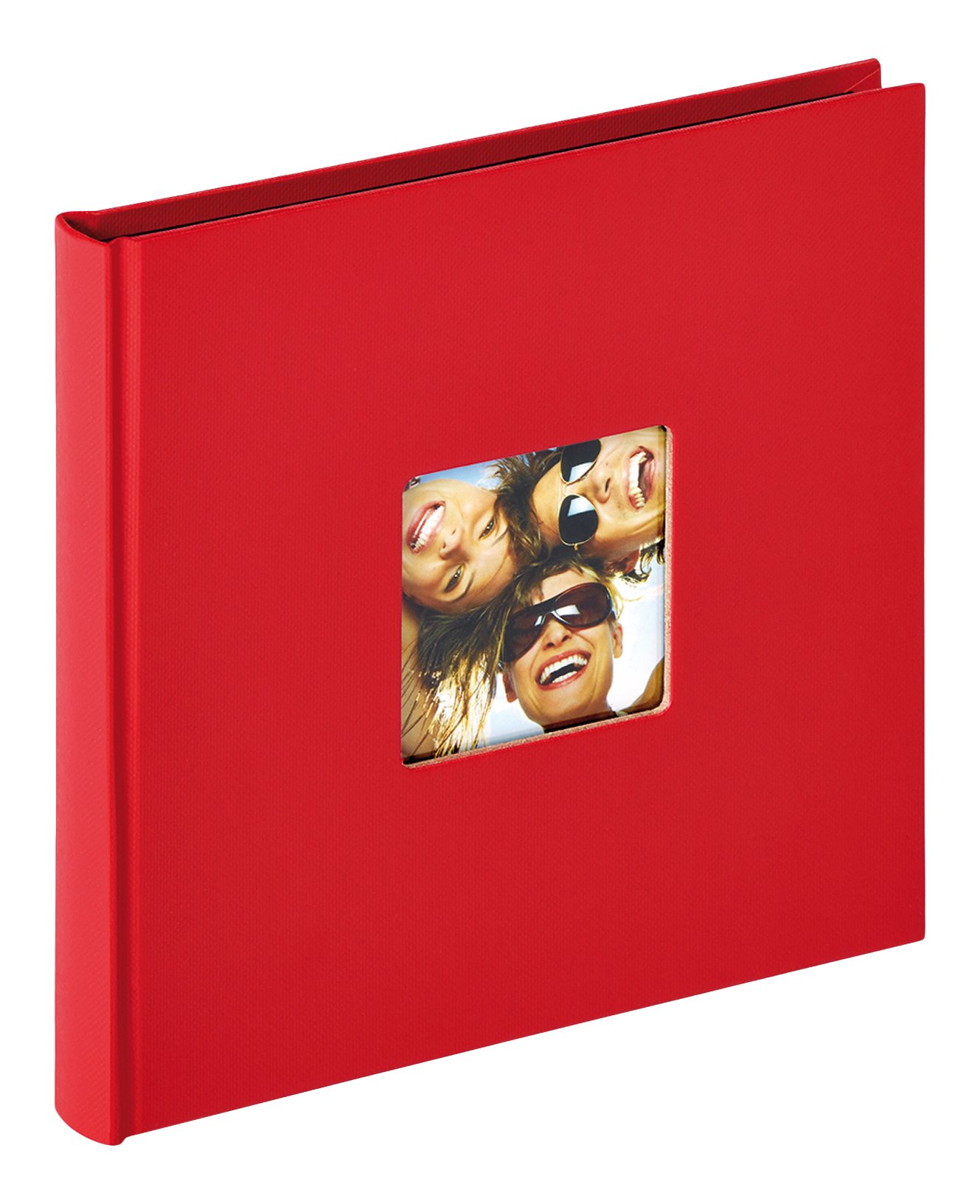 walther Design Photo Album Red 18 x 18 cm with Cover Punching, Fun FA-199-R