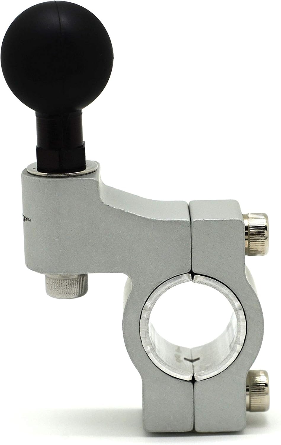 Cliff Top Motorcycle 1" Handlebar Mounting Base with 1 inch Ball (Silver)
