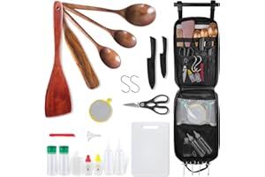 Wesqunie Camping Cooking Utensils Cookware Set for Outdoor Camping, RV & Campfire Essentials