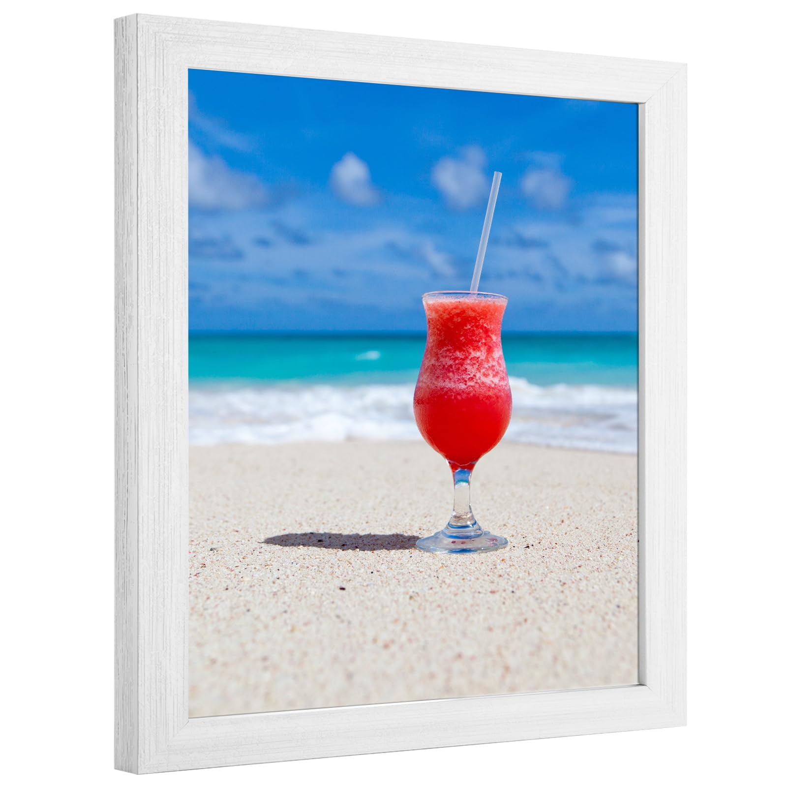 Photo 1 of 18x27 Frame Rustic White, Distressed 27x18 Picture Frame, Art Pic Hanging Poster Frame, 18 by 27 Gallery Family Concert Portrait Wall Photo Frame Anniversary/Birthday/Wedding/Thank you/Christmas Gift