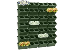 ERYRON Vertical Wall Planter Stackable Wall Planter Indoor Outdoor with 60 Pockets, Garden Self Watering Wall-Mounted Planter Plant Flower Pot Holder for Herbs Vegetables Fruits