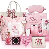 BOKIAVATE Valentines Day Gifts for Her, Self Care Get Well and Relaxing Spa Gifts Basket Care Package w/Blanket, Birthday Mothers Day Gifts for Women Mom Wife Girlfriend Sister Aunt Daughter Friends