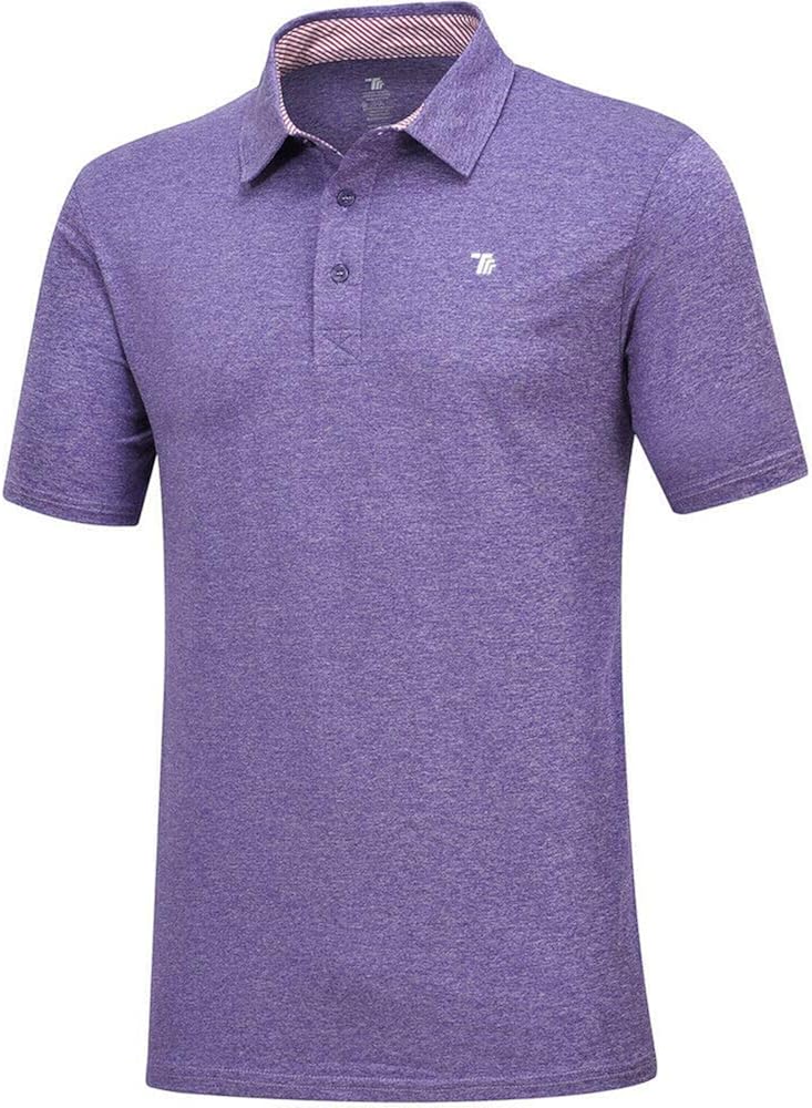 JINSHI Men's Athletic Shirts Sports Polo T-Shirts Short Sleeve Classic Golf Polo Shirt: Clothing