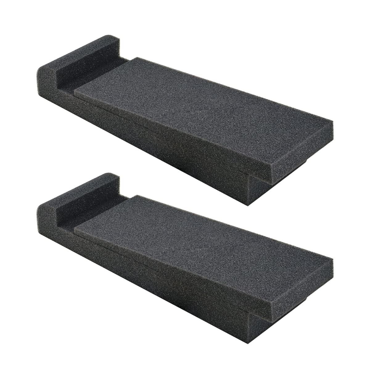Locisne 2 Pack Studio Monitor Isolation Speaker Pads Acoustic Studio Desktop Stands Acoustical Foam for Most 3"-10" Speakers Stands,30 * 10 * 4.5cm