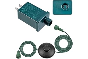YUNVI TS-26WL29V LED Power Supply with On/Off Foot Switch,UL Listed LED Transformer Replacement Class 2 Power Supply,IP44 Low Voltage Transformer Adapter for Christmas Tree Light,Holiday String Light