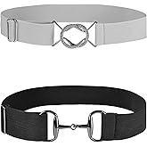 Harrison Howard Women’s Elastic Equestrian Horse Riding Belt 2-Pack with Flat Buckle, Adjustable Riding Belts