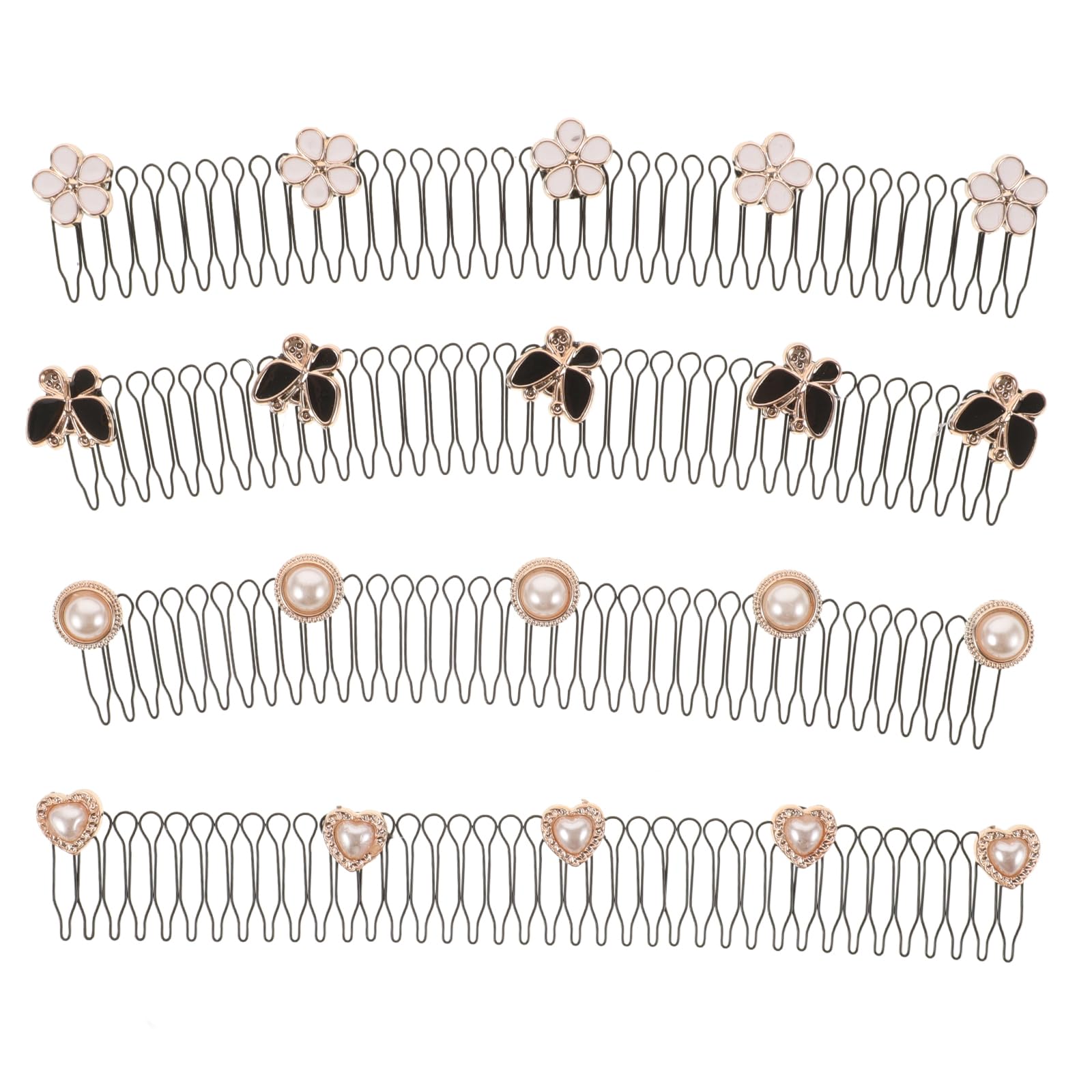 FOMIYES Invisible Hair Comb Fixer 4 Pcs U-Shape Styling Tools for Securing Fine Hair and Taming Flyaways Lightweight Accessories for Everyday Care