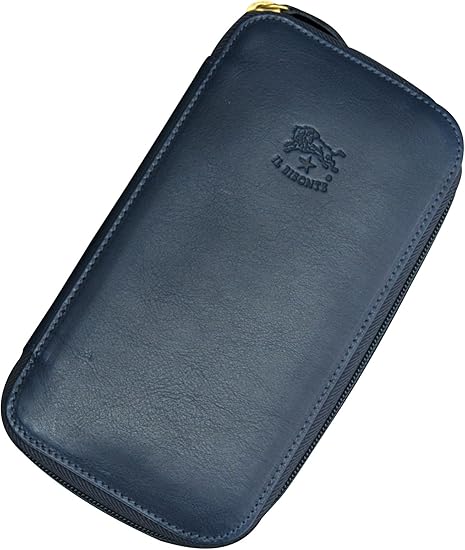 Amazon Co Jp イルビゾンテ Il Bisonte 財布 メンズ 長財布 ラウンドジップ レディース財布 ユニセックス ブルー ネイビー C0443 並行輸入 服 ファッション小物