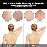 URAQT Exfoliating Gloves 3 Pack Dual-Sided Body Scrub Mitts White Pink Black view 5