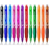 BAYTORY 12Pcs Colored Erasable Gel Pens, Fine Point 0.5 mm, Assorted Colors Ink Rub Out Pen, Writhing Comfortable to Use for Taking Marking Planner Crossword Puzzles (Multicolor)