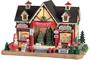 LEMAX VILLAGE COLLECTION Lemax 25865-UK Caddington Village Lighted Building: Winterfest Arts & Crafts Show