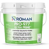 ROMAN PRO-977 Ultra Prime Wallpaper Primer - Water-Based, White, 1-Gallon | For Preparing New and Painted Walls for Wallcovering - Zero VOC