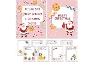 YooNotee If You Give Your Teacher a Christmas Cookie Gift Card Book Creative DIY Teacher Appreciation Gift, Thank You Present for Christmas Holiday Season